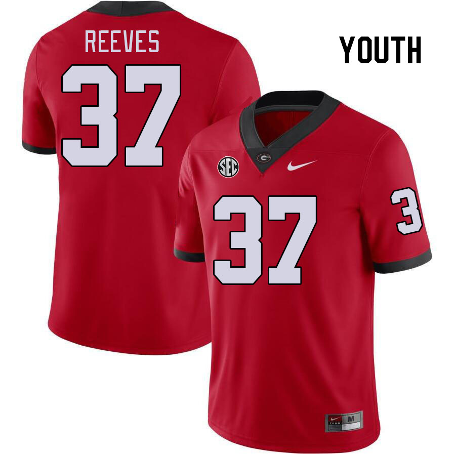 Youth #37 Izayah Reeves Georgia Bulldogs College Football Jerseys Stitched Sale-Red